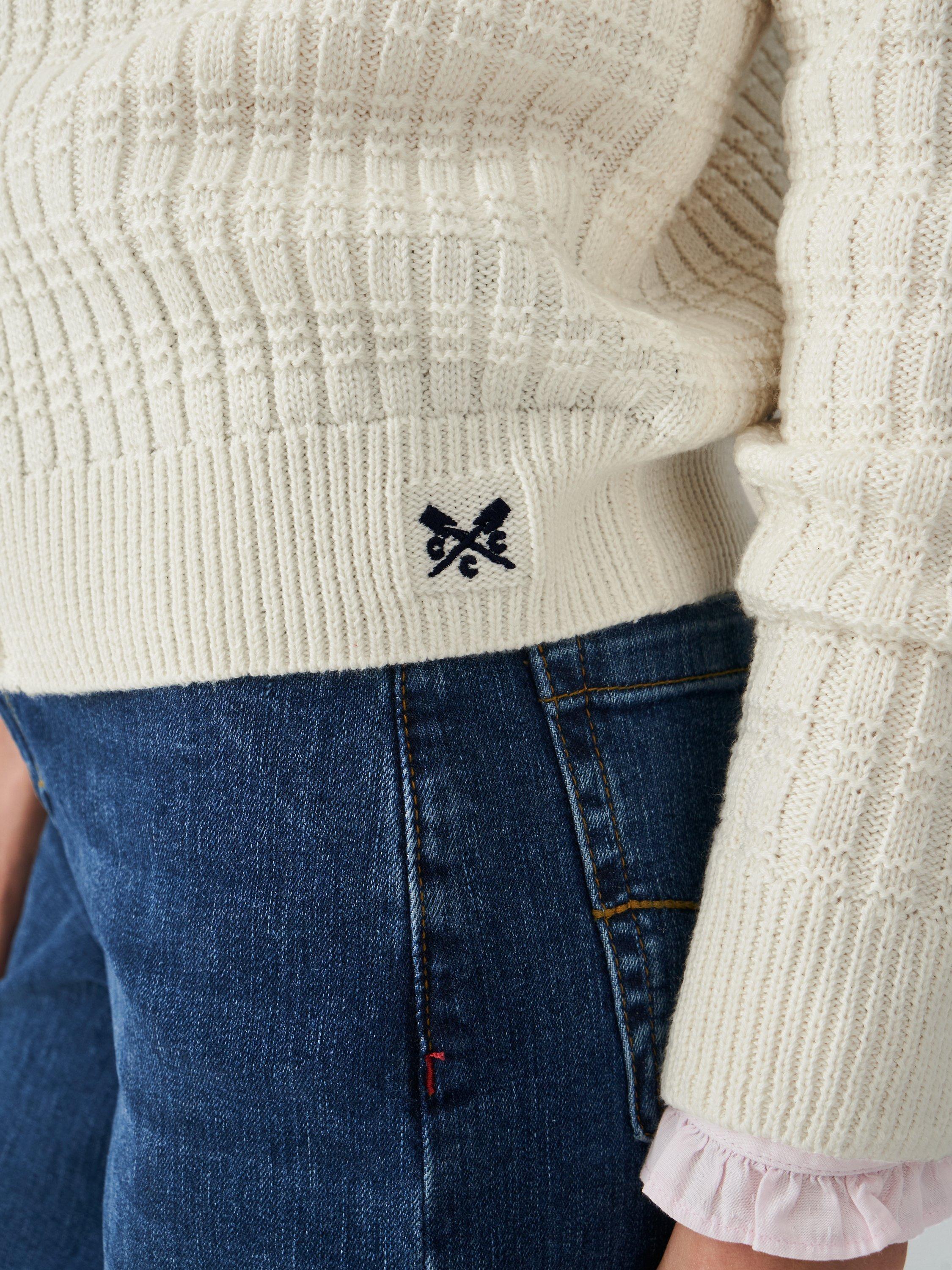 Product image 4 of 5, which shows Crew Clothing Tillie Textured Cardigan, White, 8