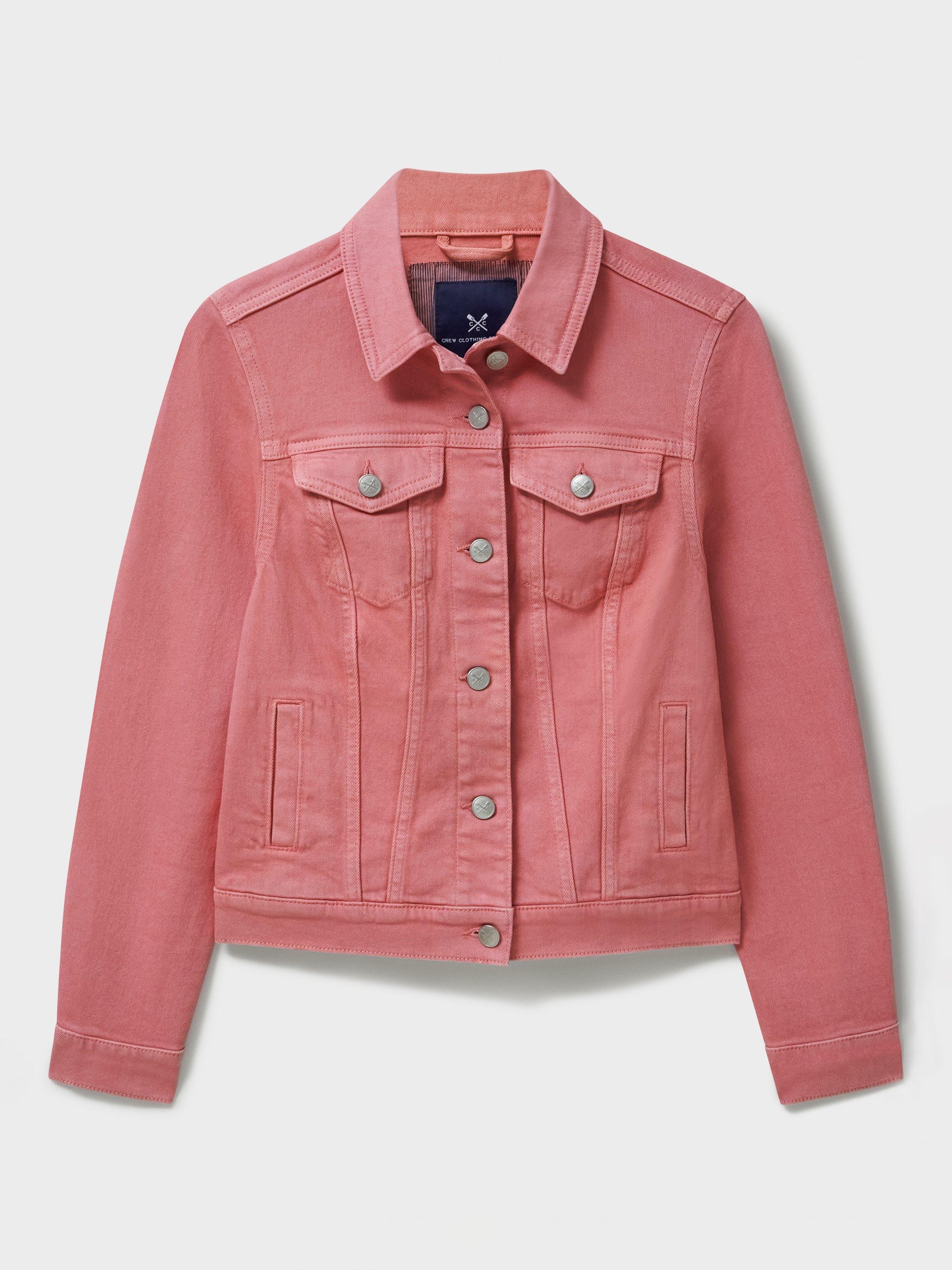 Product image 5 of 5, which shows Crew Clothing Denim Western Jacket, Pastel Pink, 8