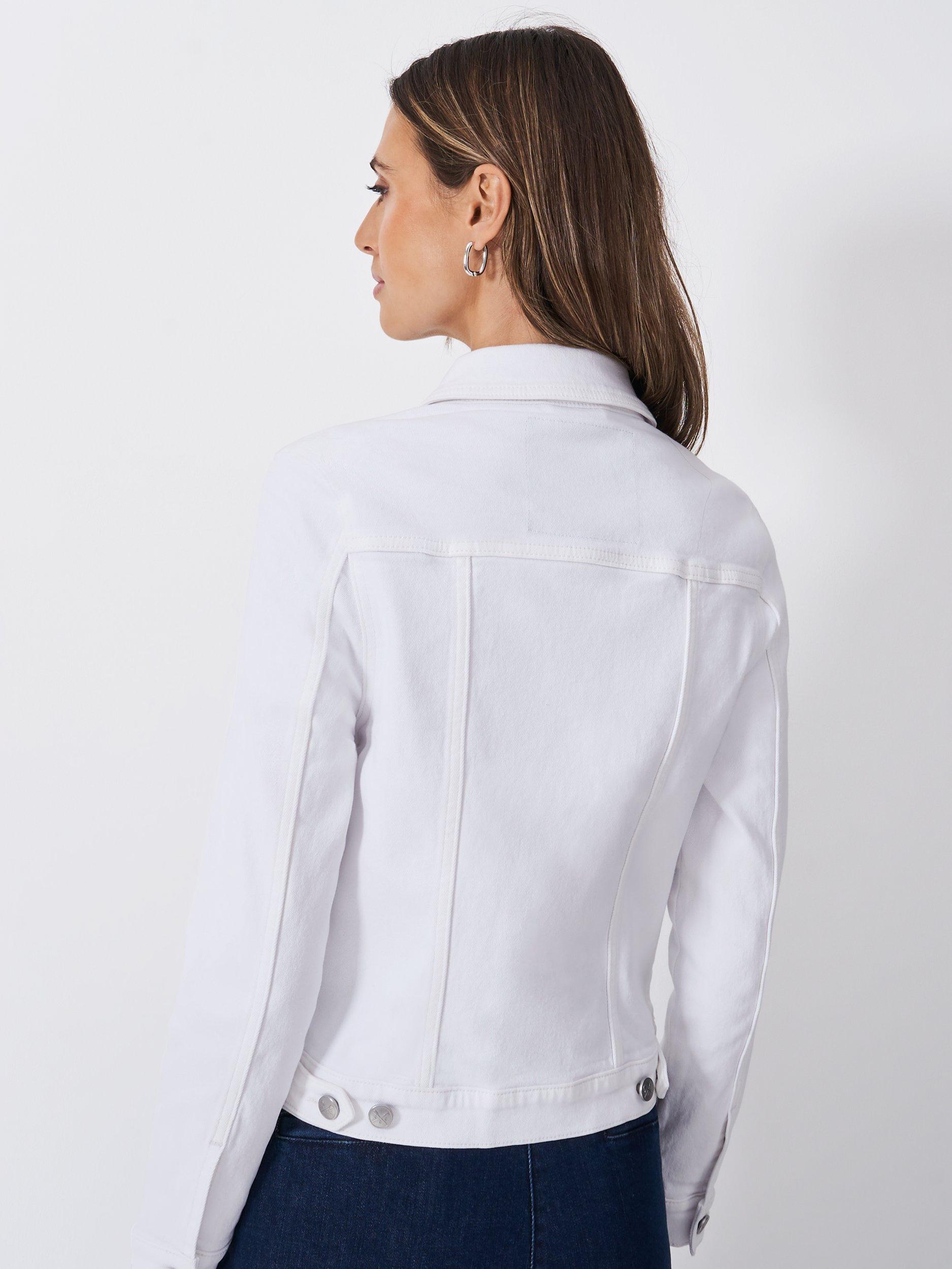 Product image 2 of 5, which shows Crew Clothing Denim Western Jacket, White, 8