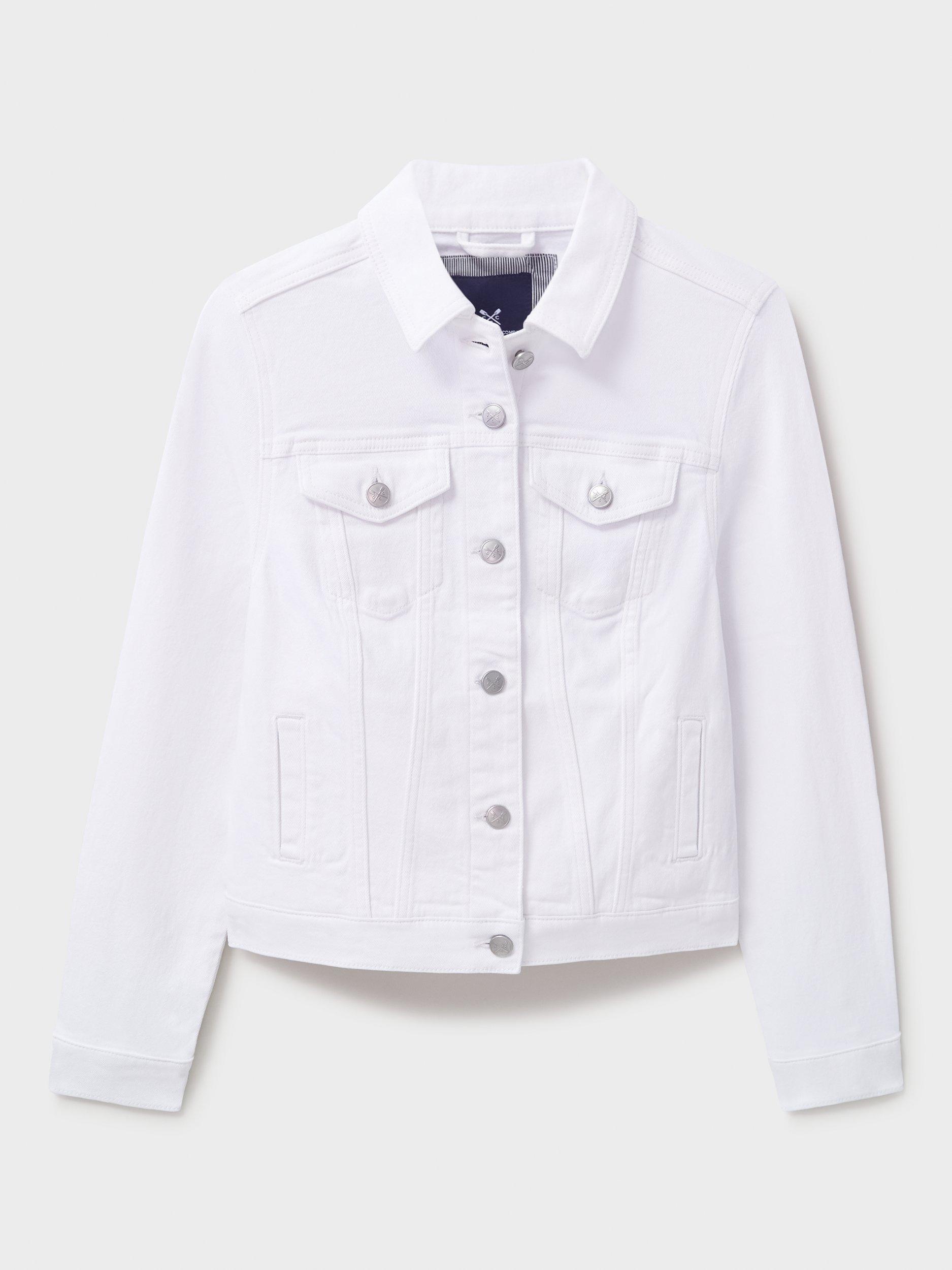 Product image 5 of 5, which shows Crew Clothing Denim Western Jacket, White, 8