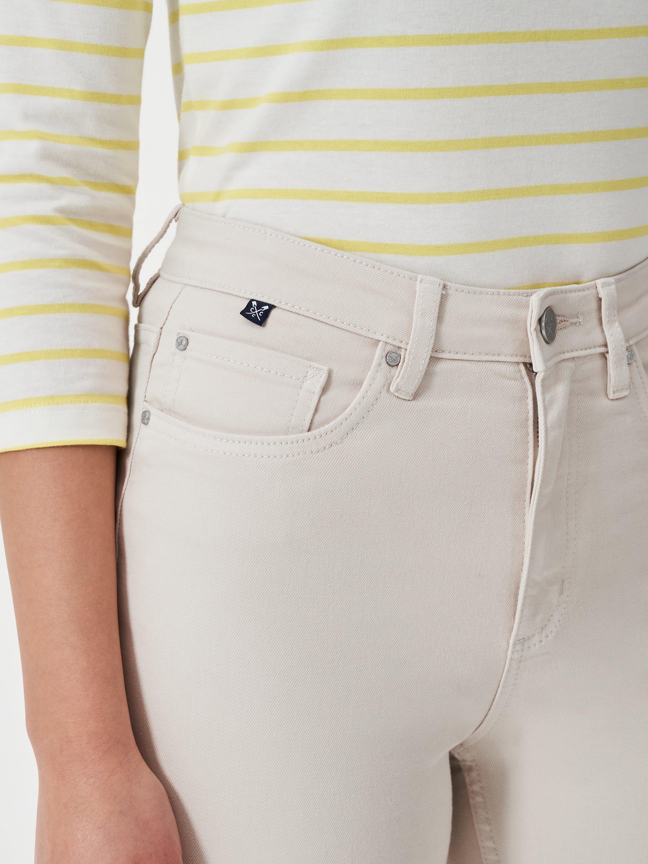 Product image 4 of 5, which shows Crew Clothing Cropped Stretch Jeans, Beige, 8