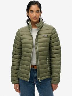 Superdry Fuji Lite Padded Jacket, Dusty Olive Green, Dusty Olive Green