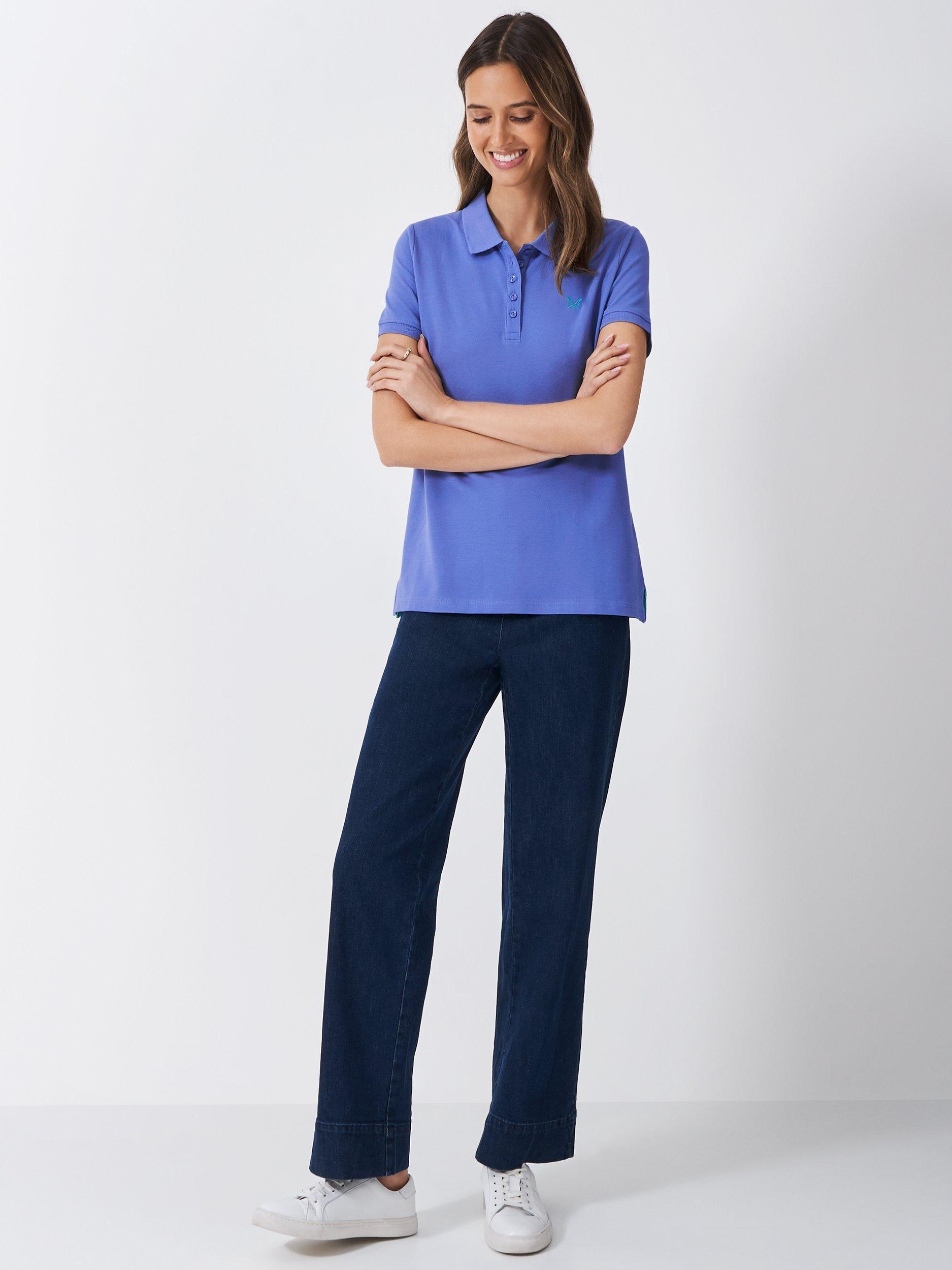 Product image 3 of 6, which shows Crew Clothing Classic Polo Shirt, Sky Blue, 8
