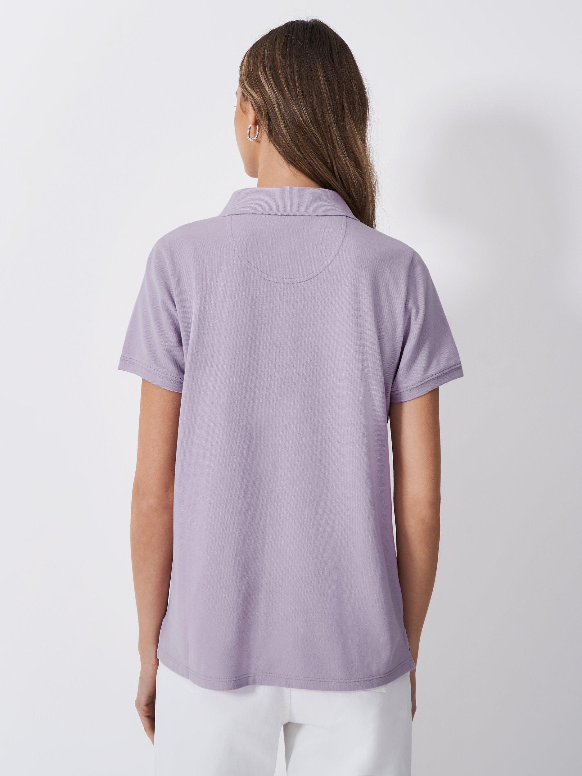 Product image 2 of 5, which shows Crew Clothing Classic Polo Shirt, Light Purple, 8