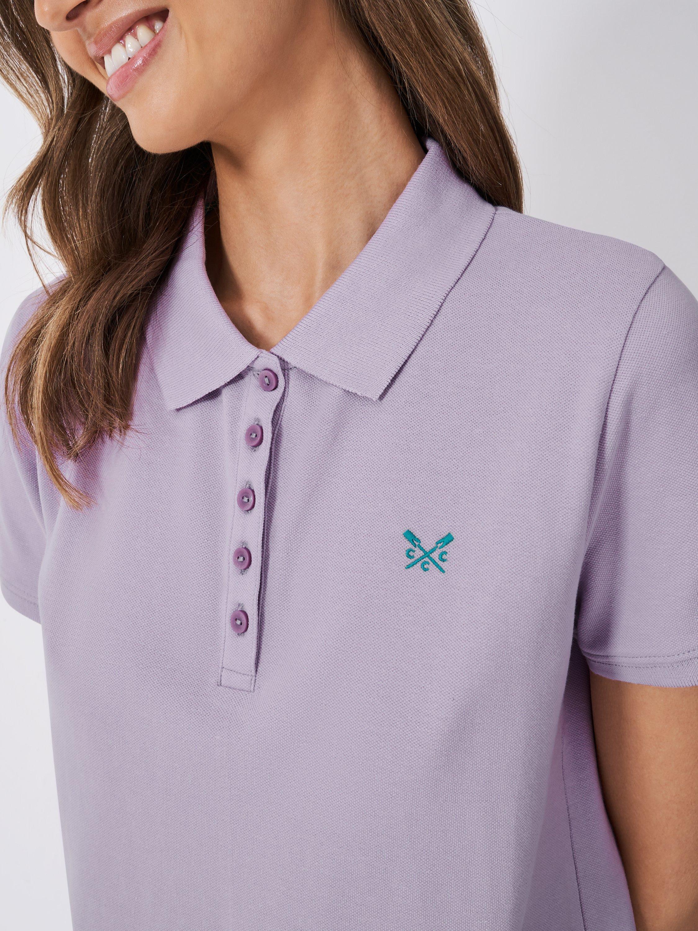 Product image 4 of 5, which shows Crew Clothing Classic Polo Shirt, Light Purple, 8