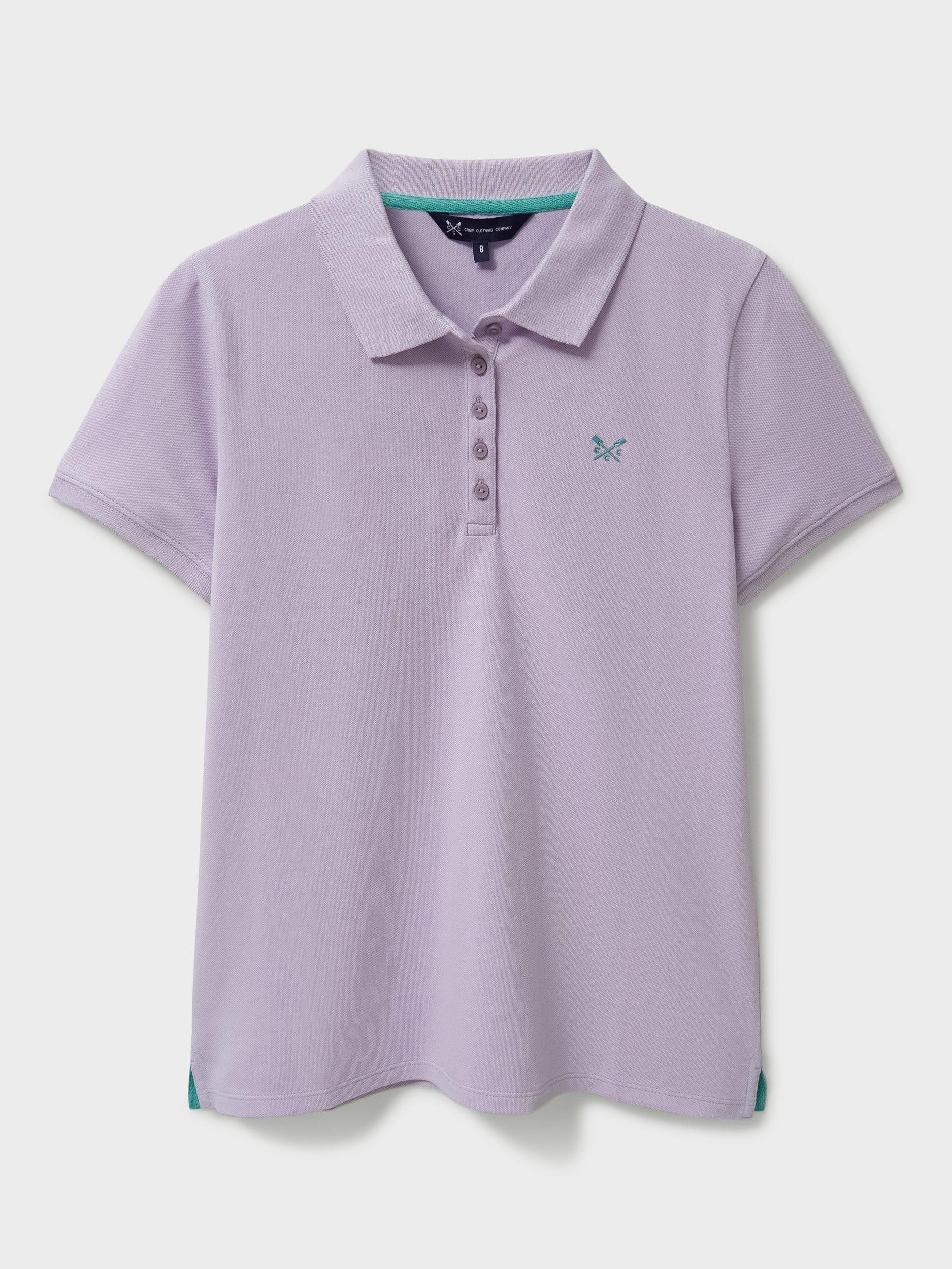 Product image 5 of 5, which shows Crew Clothing Classic Polo Shirt, Light Purple, 8