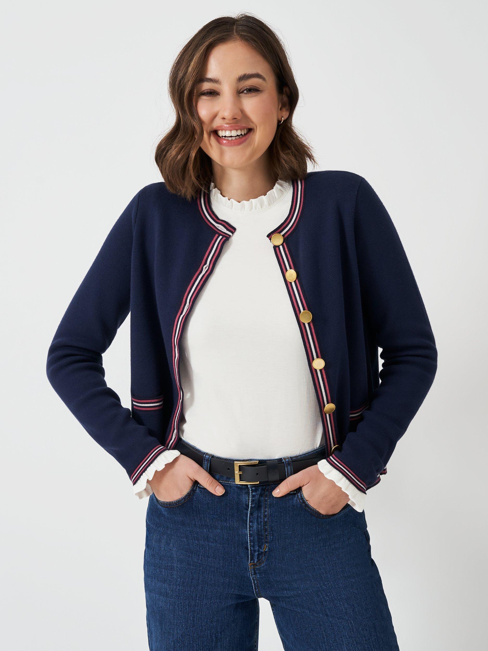 Product image 2 of 5, which shows Crew Clothing Frill Collar Top, Off White, 8