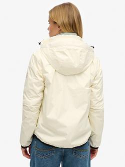 Superdry Hooded Logo Windbreaker Jacket, Off White - view 2, Off White