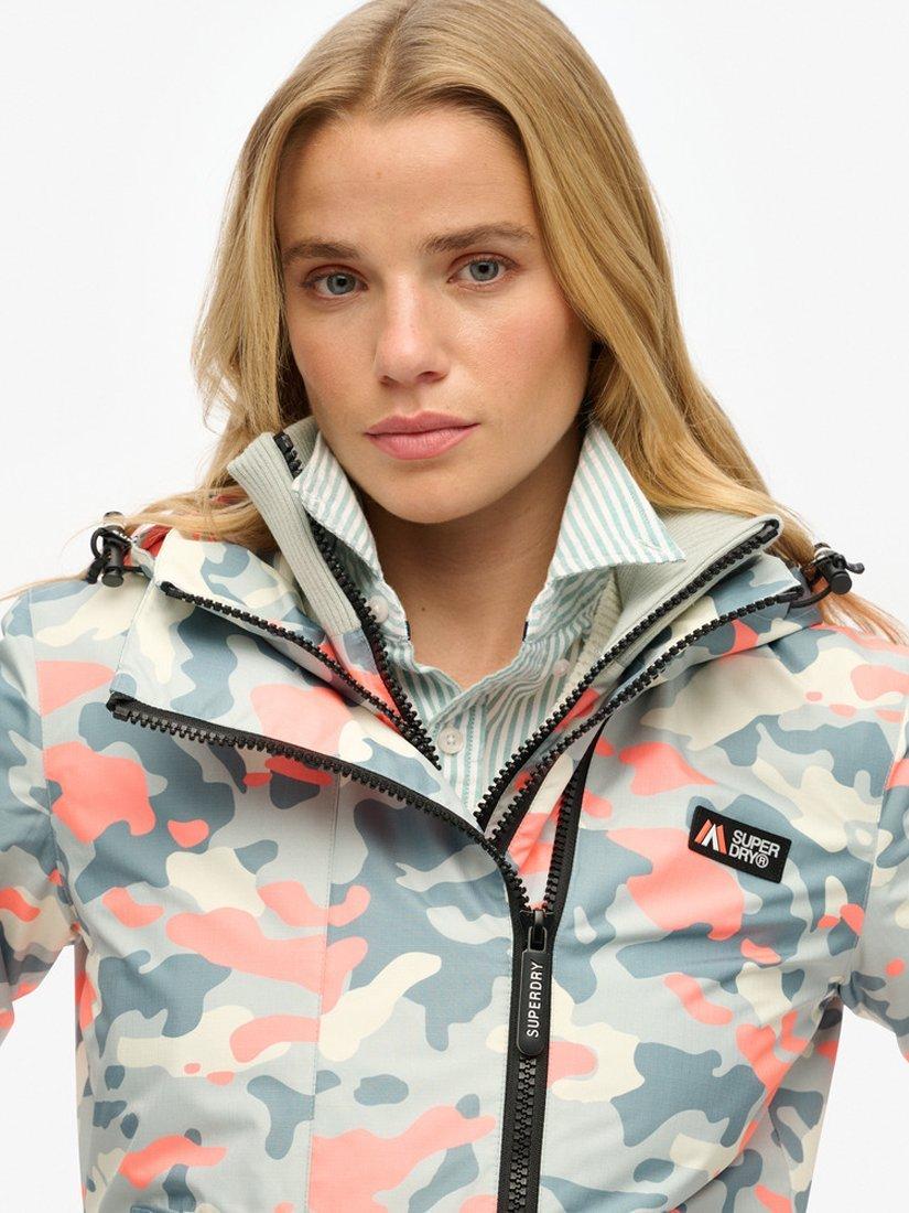 Product image 3 of 6, which shows Superdry Camouflage Hooded Mountain Windbreaker Jacket, Puritan Grey/Multi, 8