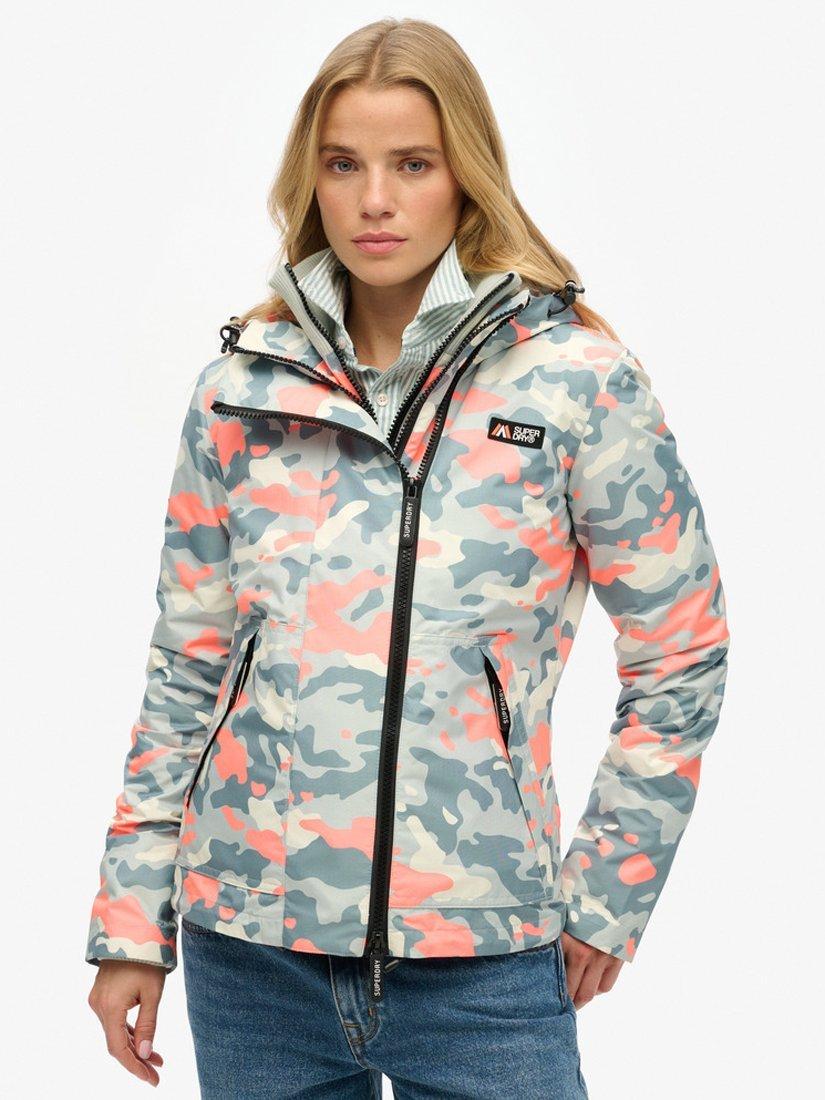 Product image 5 of 6, which shows Superdry Camouflage Hooded Mountain Windbreaker Jacket, Puritan Grey/Multi, 8
