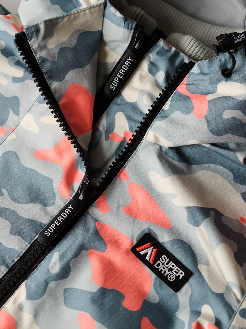 Product image 6 of 6, which shows Superdry Camouflage Hooded Mountain Windbreaker Jacket, Puritan Grey/Multi, 8