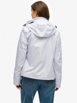 Superdry Hooded Mountain Windbreaker Jacket, Iced Purple Marl - view 2, Iced Purple Marl
