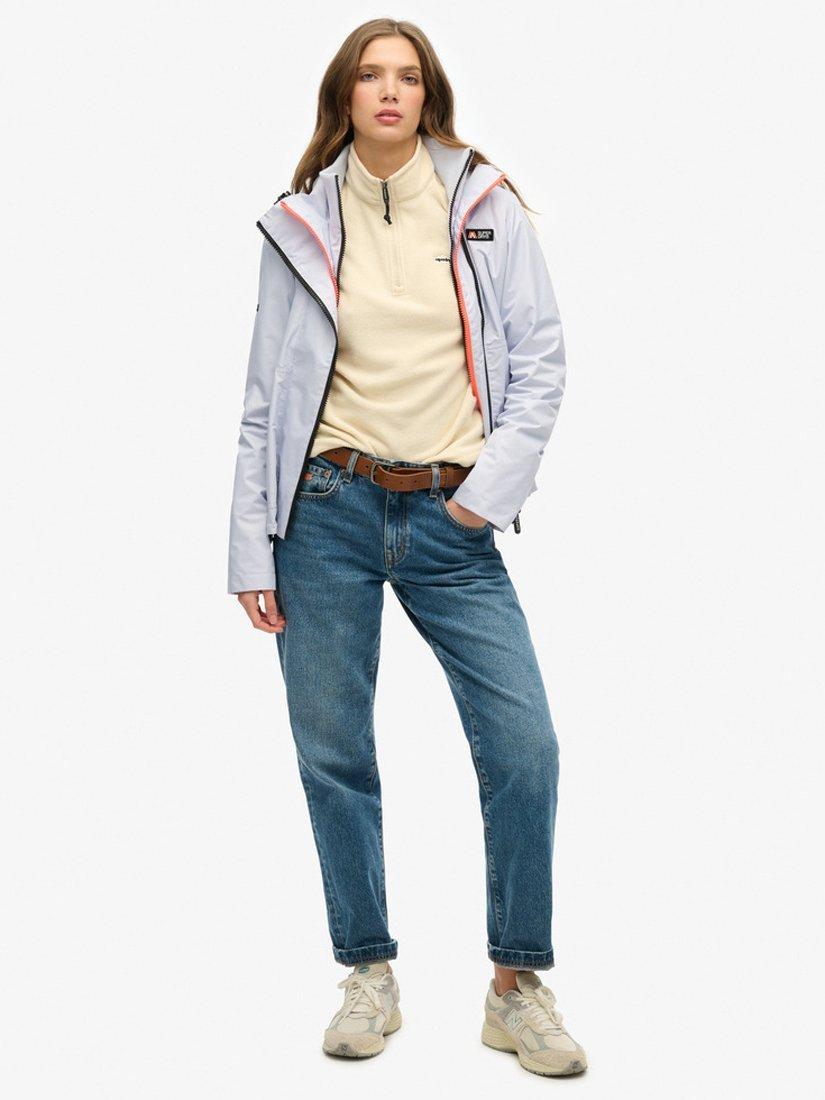 Product image 3 of 6, which shows Superdry Hooded Mountain Windbreaker Jacket, Iced Purple Marl, 8