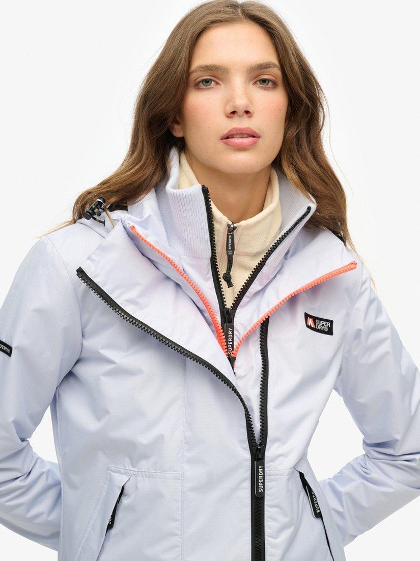 Product image 4 of 6, which shows Superdry Hooded Mountain Windbreaker Jacket, Iced Purple Marl, 8