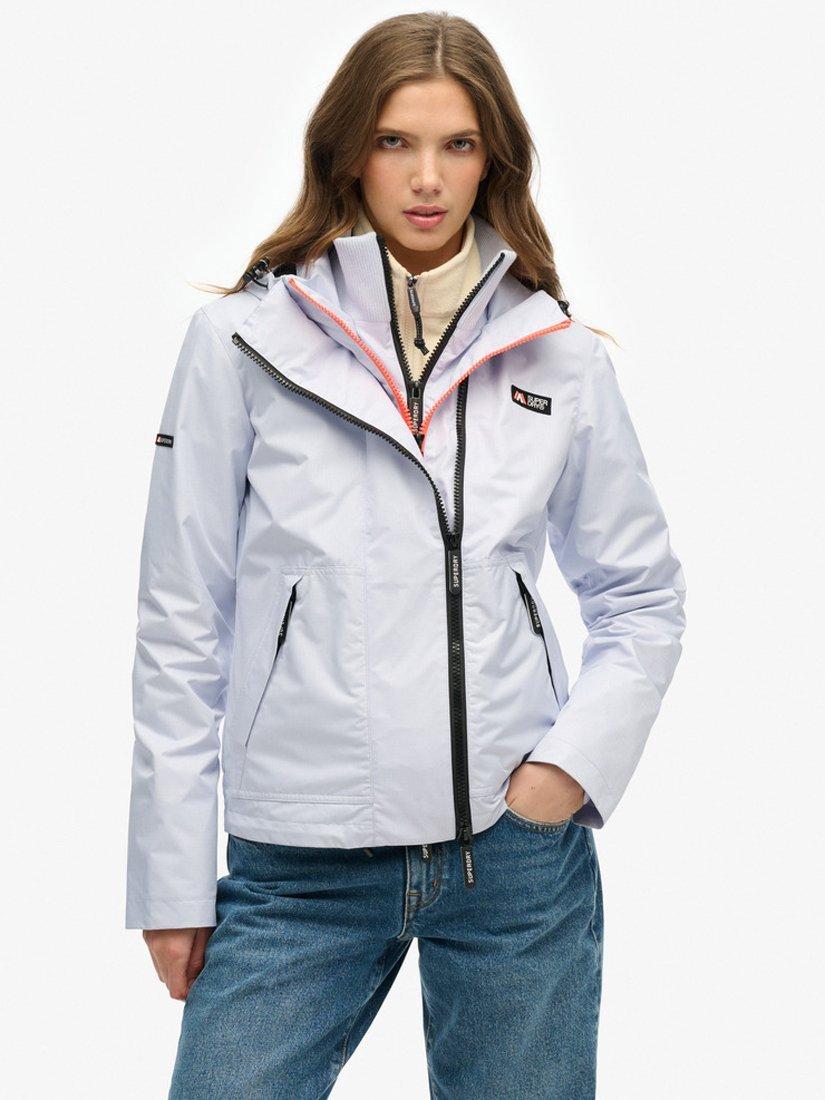 Product image 5 of 6, which shows Superdry Hooded Mountain Windbreaker Jacket, Iced Purple Marl, 8