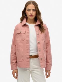 Superdry Chore Cotton Jacket, Ash Rose, Ash Rose