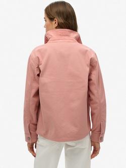Superdry Chore Cotton Jacket, Ash Rose - view 2, Ash Rose