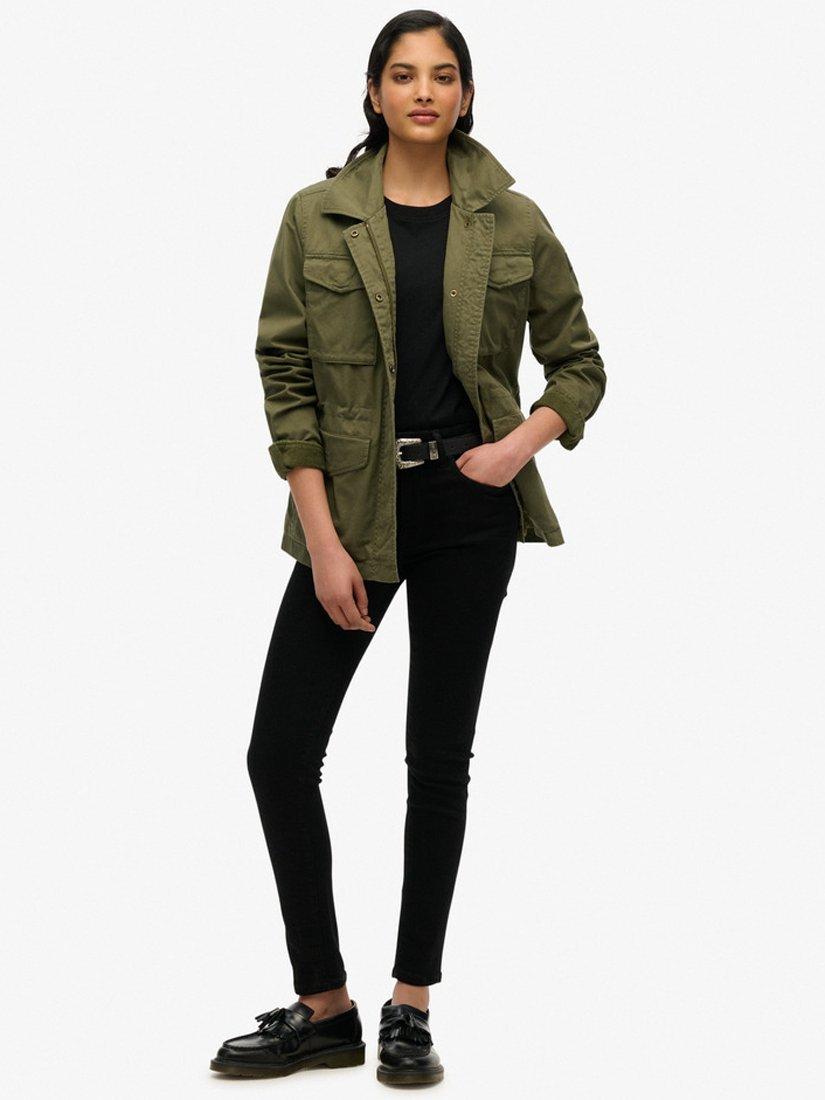 Product image 3 of 5, which shows Superdry M65 Glitter Tab Military Jacket, Green, 8