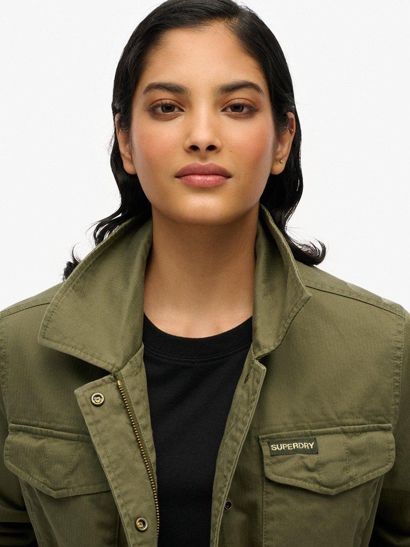 Product image 4 of 5, which shows Superdry M65 Glitter Tab Military Jacket, Green, 8