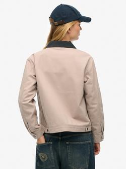 Superdry Cord Collar Ranch Jacket - view 2, Fawn