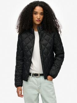 Superdry Diamond Quilted Fuji Lite Jacket, Black
