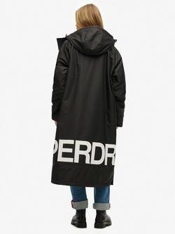 Superdry Windbreaker Changing Robe, Black/White - view 2, Black/White