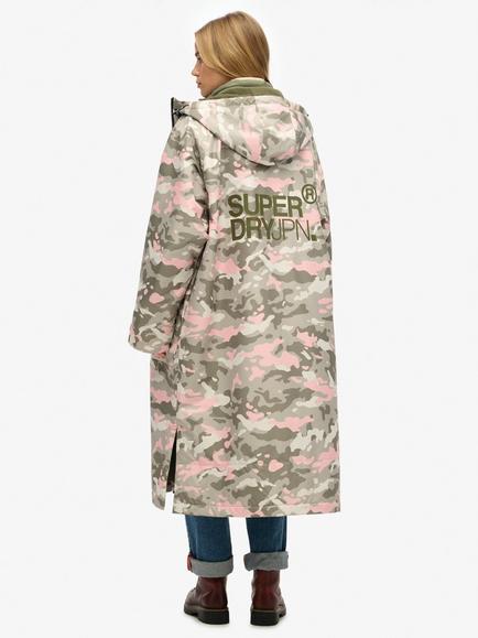 Superdry Camo Windbreaker Changing Robe, Pink/Multi - view 2, Pink/Multi