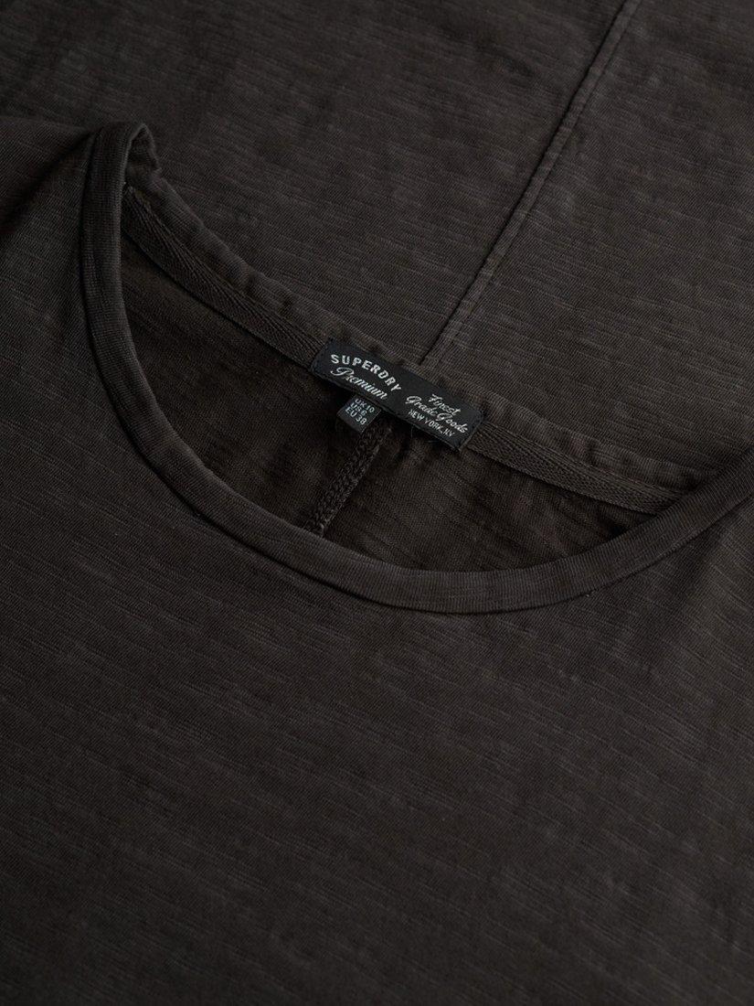 Product image 6 of 6, which shows Superdry Cotton T-Shirt Midi Dress, Black, 8