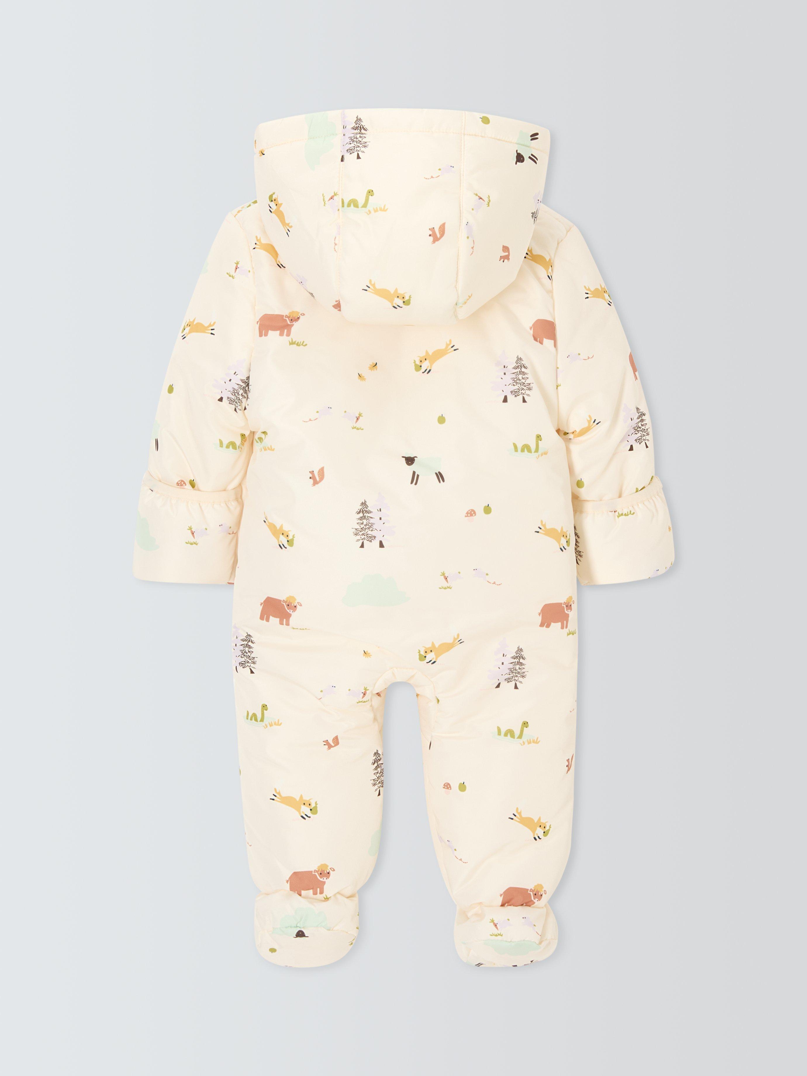 Product image 2 of 3, which shows John Lewis Baby Animal Snowsuit, Multi, Newborn