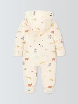 John Lewis Baby Animal Snowsuit, Multi - view 2, Multi