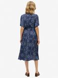 Superdry Printed Wrap Midi Dress, Navy