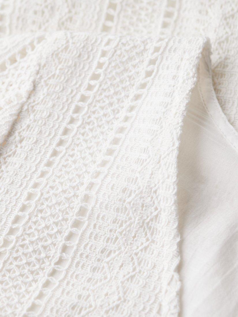 Product image 6 of 6, which shows Superdry Ibiza Pure Organic Cotton Lace Mini Dress, Off White, 8
