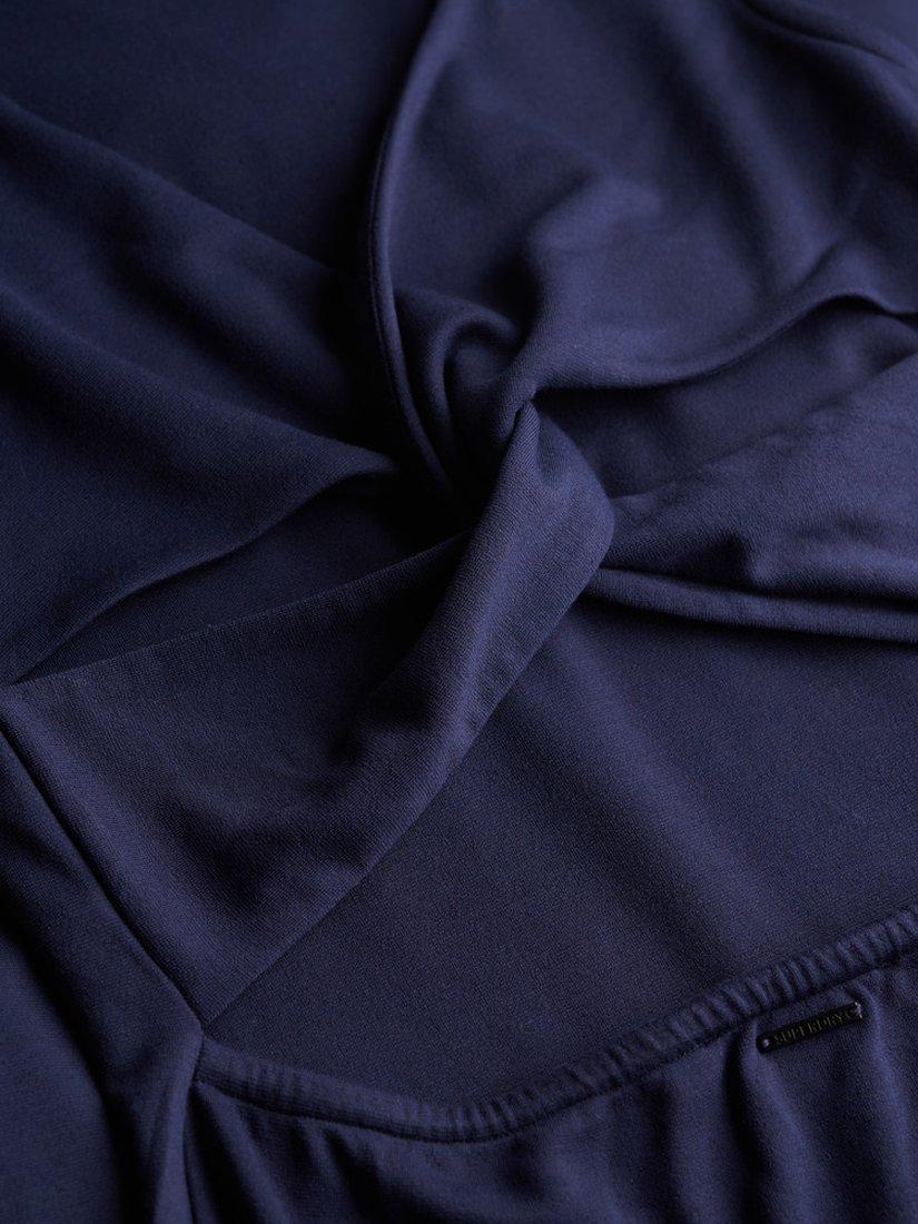 Product image 5 of 5, which shows Superdry Twist Back Jersey Midi Dress, Atlantic Navy, 8