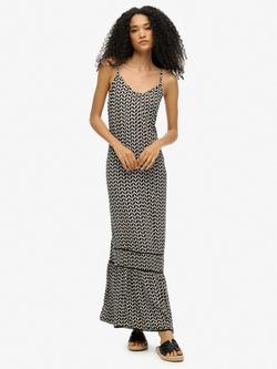 Superdry Cami Maxi Dress, Black, Black