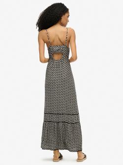 Superdry Cami Maxi Dress, Black - view 2, Black