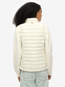 Superdry Fuji Lite Padded Gilet - view 2, Off Grey