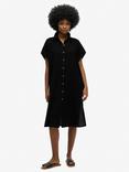 Superdry Oversized Midi Shirt Dress, Black