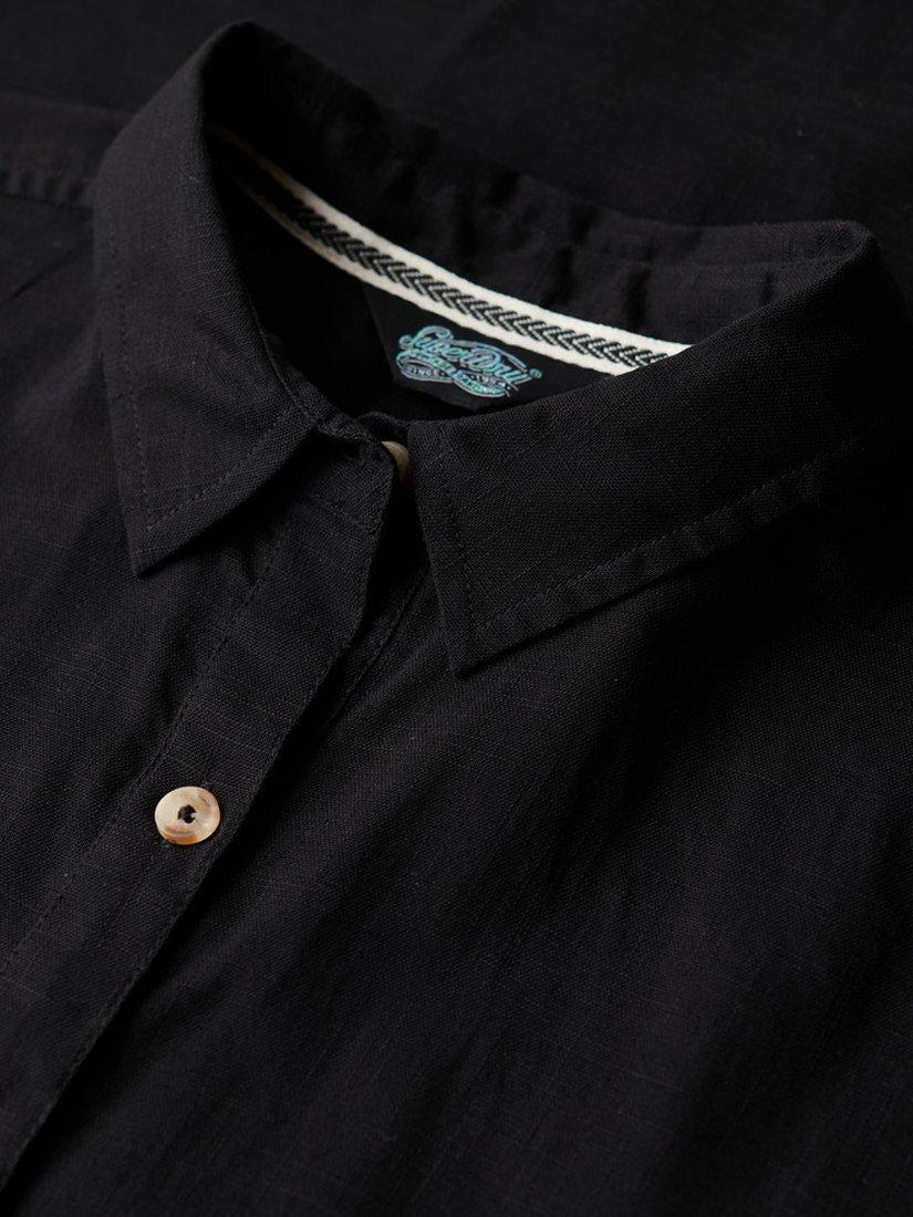 Product image 6 of 6, which shows Superdry Oversized Midi Shirt Dress, Black, 8