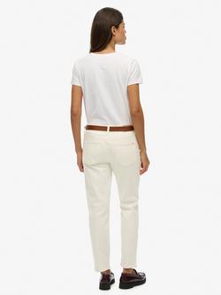 Superdry Mid Rise Slim Fit Jeans, Optic - view 2, Optic