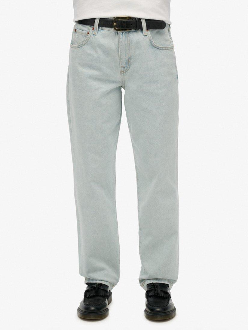 Product image 4 of 5, which shows Superdry Organic Cotton Straight Leg Jeans, Williamsburg Blue, W26/L30