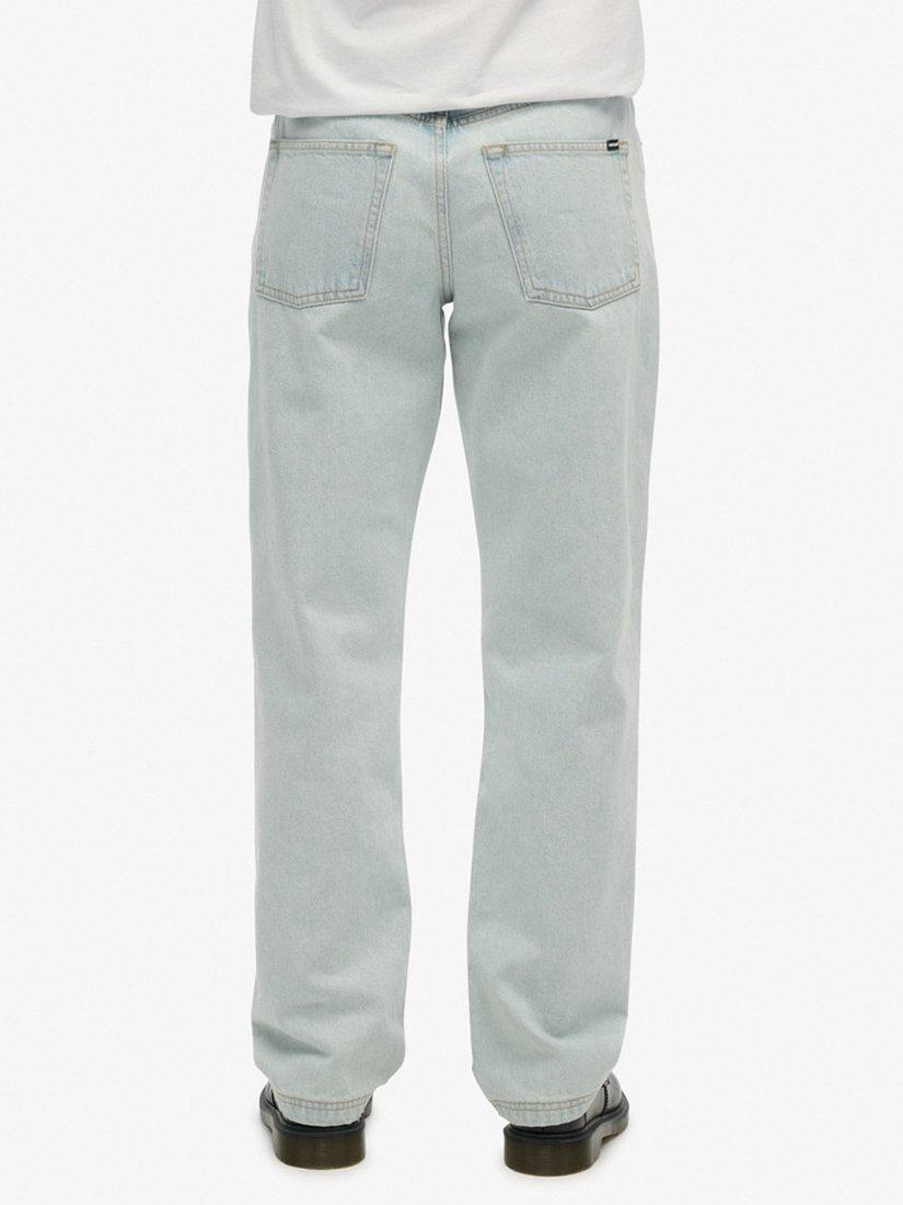 Product image 5 of 5, which shows Superdry Organic Cotton Straight Leg Jeans, Williamsburg Blue, W26/L30