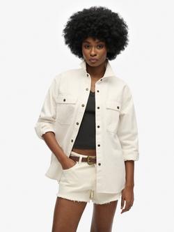 Superdry Workwear Overshirt, Off White