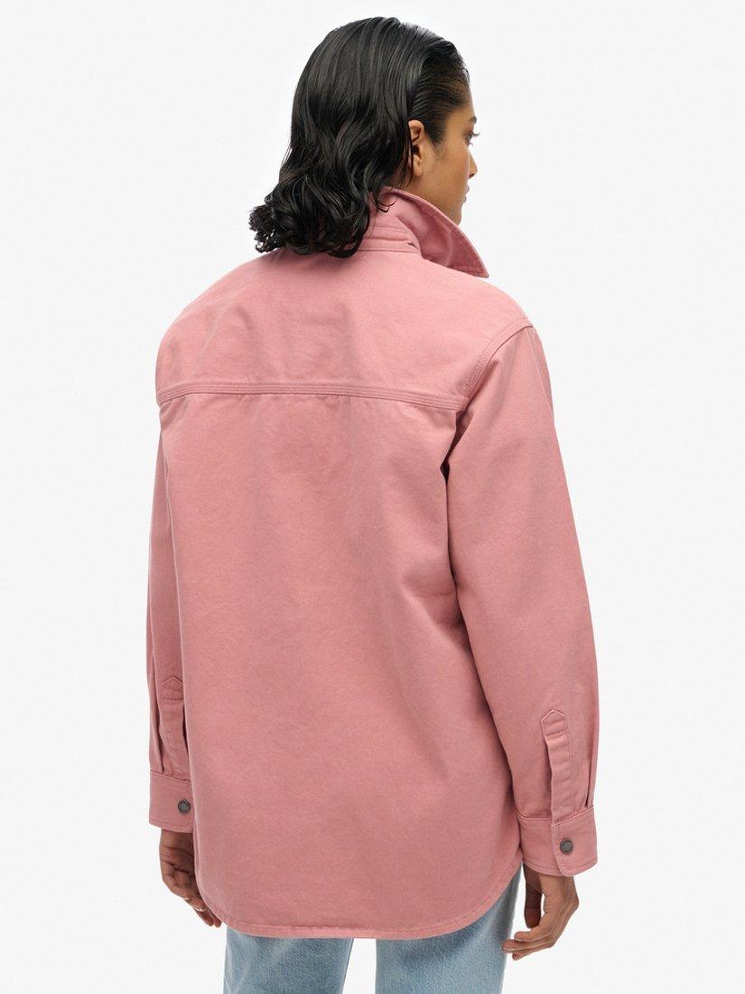 Product image 2 of 6, which shows Superdry Workwear Overshirt, Ash Rose, 8