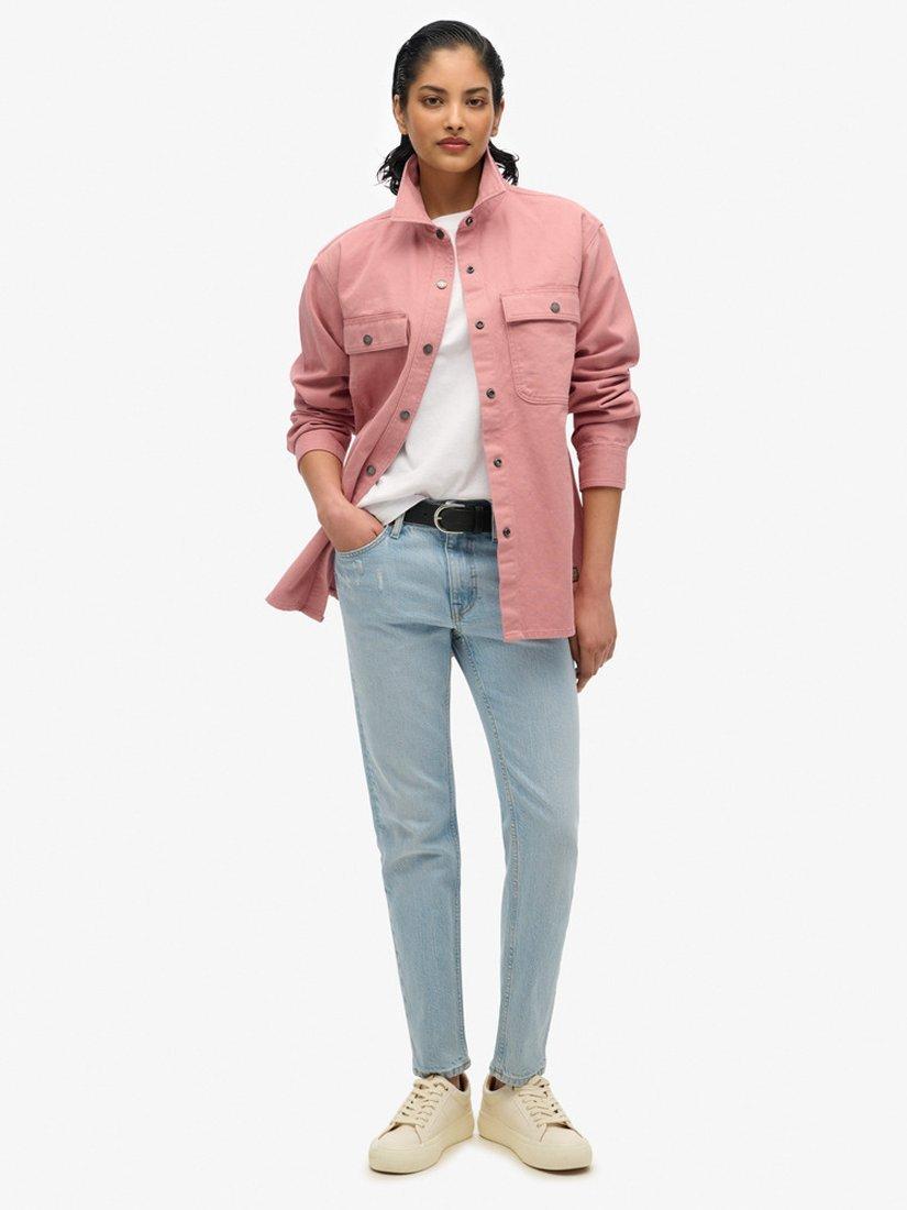 Product image 3 of 6, which shows Superdry Workwear Overshirt, Ash Rose, 8