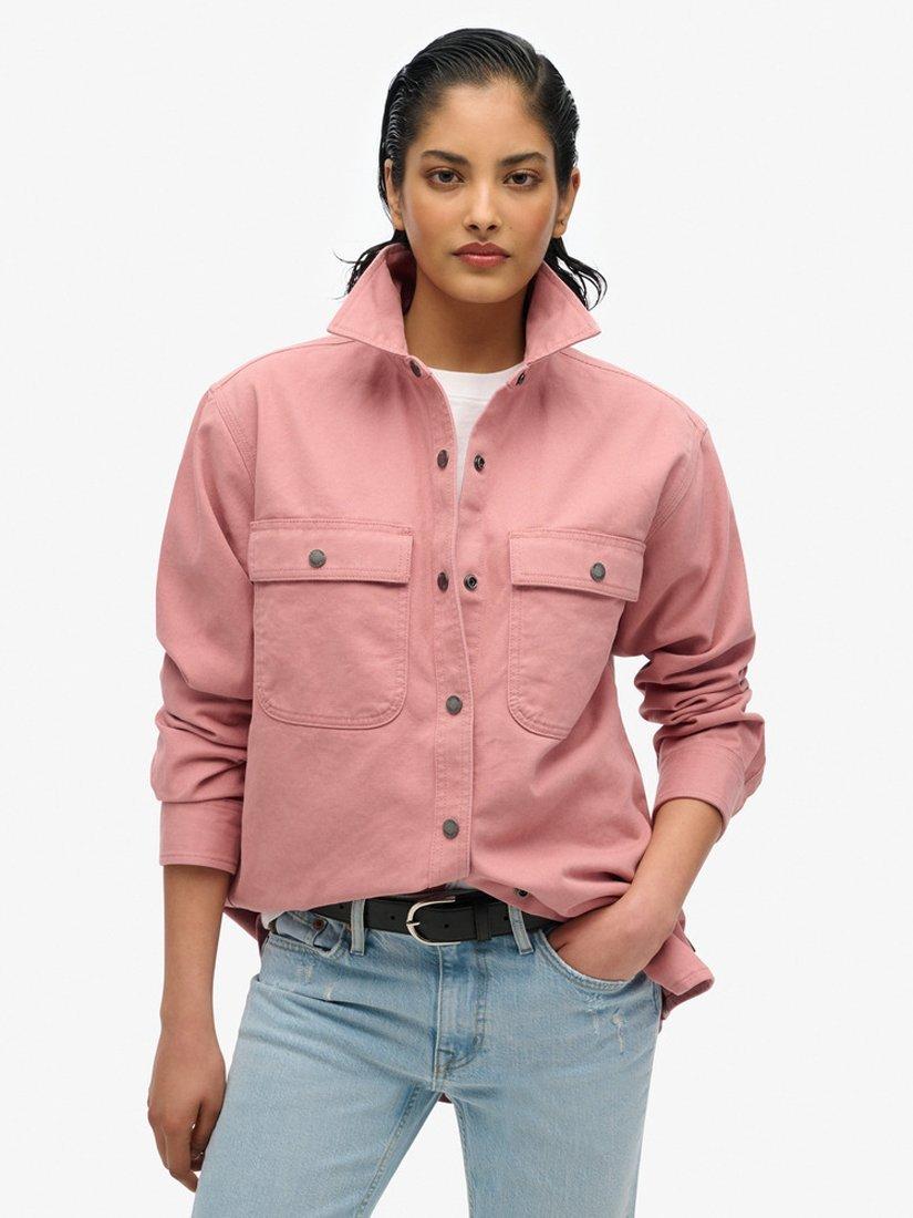 Product image 5 of 6, which shows Superdry Workwear Overshirt, Ash Rose, 8