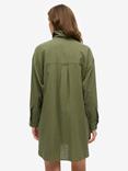 Superdry Ibiza Longline Beach Shirt, Beetle Green
