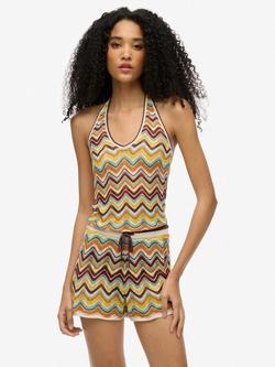 Superdry Zigzag Knit Shorts, Mint