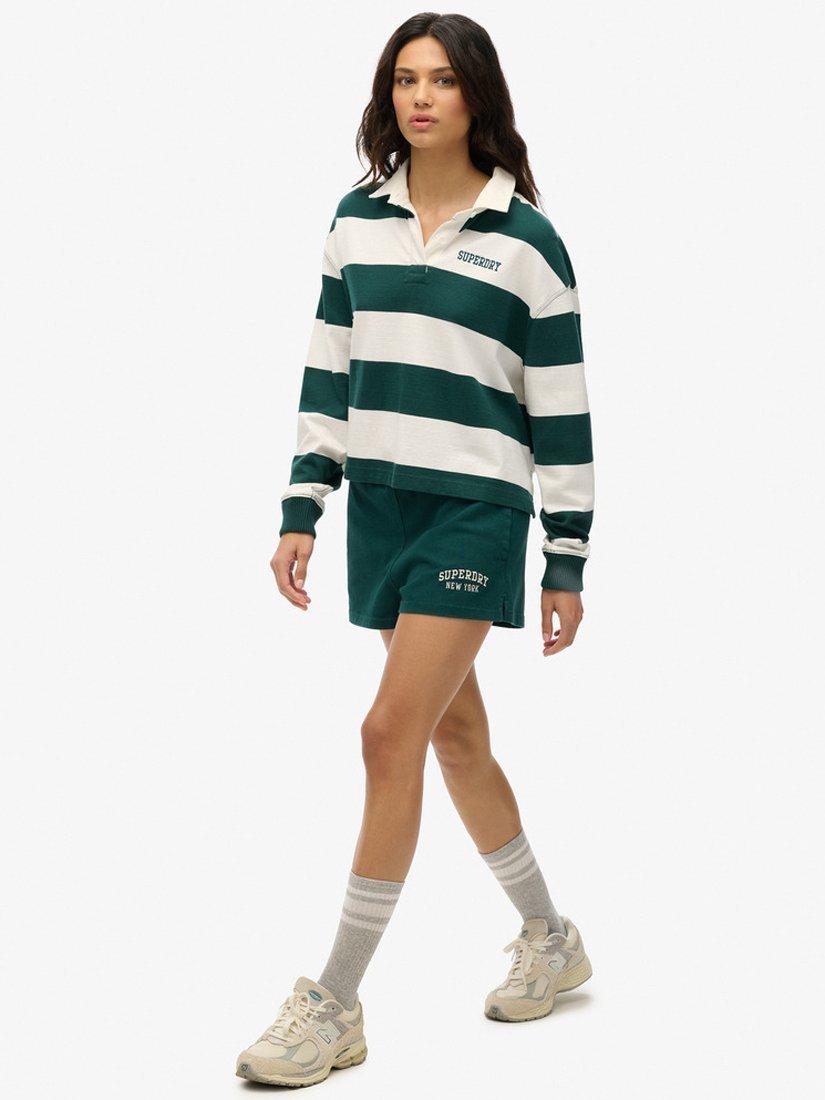 Product image 4 of 7, which shows Superdry Athletic Essentials Graphic Shorts, Dark Pine Green, 8