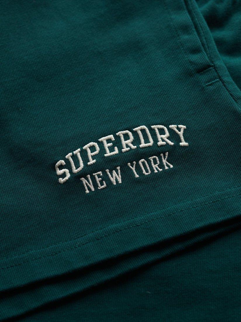 Product image 6 of 7, which shows Superdry Athletic Essentials Graphic Shorts, Dark Pine Green, 8