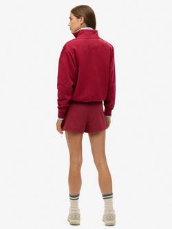 Superdry Athletic Essentials Graphic Shorts - view 2, Bordeaux Red